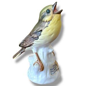 Vintage 1970s Goebel Bird Figurine Wood Warbler Hand Painted Porcelain 38028